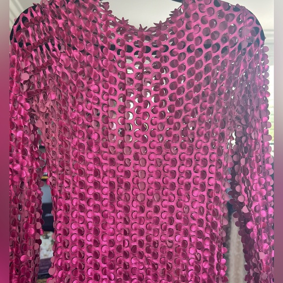 Hana Metallic Pink Maxi Dress size M - Picture 3 of 6